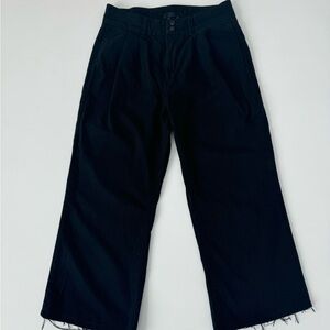 Paige Jeans Size 29 Women’s  Black Pants Distressed Cropped